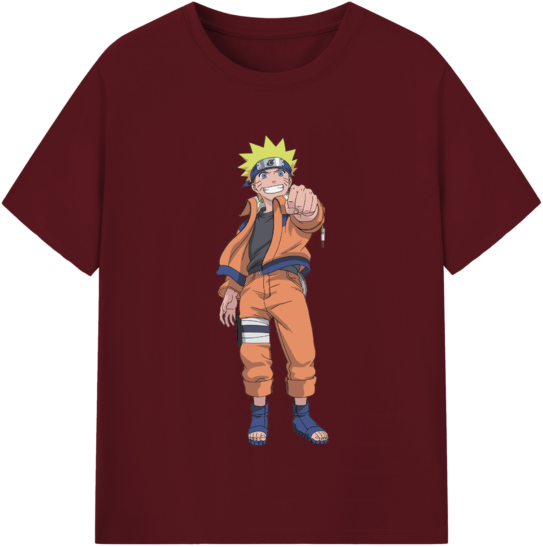 （画像用） NARUTO -ナルト- うずまき ナルト Uzumaki Naruto 綿100％半袖Tシャツ（フロントプリント）